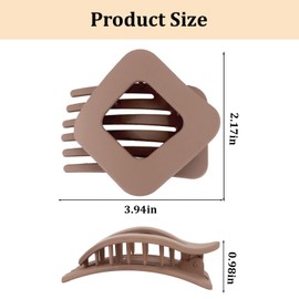 Padorul 4 Pack Matte Flat Duckbill Claw Clips for Women, Solid Color Hair Clips - Fashion Hair Accessories for Everyday Hairstyles