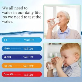 Mubuni TD/S Meter Digital Water Tester Quality Meter LCD Pen,Waterproof T/DS Meter Digital Water Tester,T/DS Meter Water Tester Digital Pen,Mubuni App and Remote Control (70 * 173)
