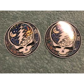 Unbranded (2) The Grateful Dead 3.75" Steal your face sun and moon stickers dead decal GD