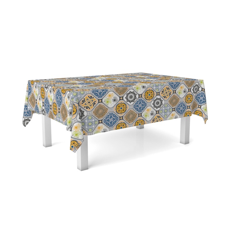 Martina Home JUCAR Oilcloth Tablecloth Blue 140 x 140 cm