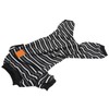 Dog Pajamas Warm 4 Legged High Collar Soft Stretchy Striped