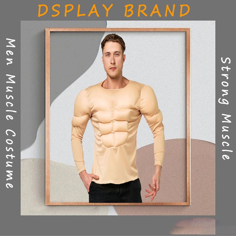 DSplay Adult Muscle Shirt Costumes for Men