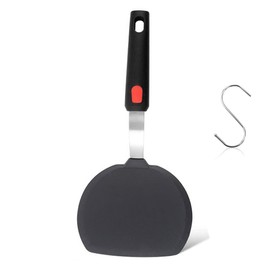 Espátula de silicona para panqueques, espátula ancha de silicona con mango alargado, espátula de cocina resistente al calor de 700 °F para utensilios de cocina antiadherentes, utensilios de cocina