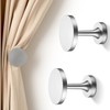 Small Curtain Holdbacks - 2 Pack, Silver Curtain Tiebacks Wall