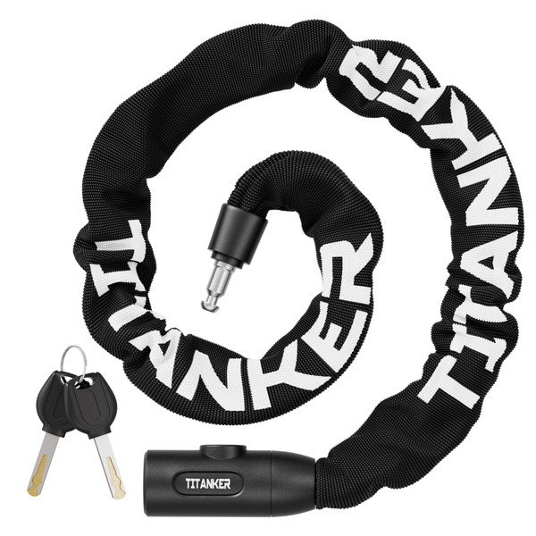 Titanker Heavy Duty Bicycle Lock Chain with Keys - 3