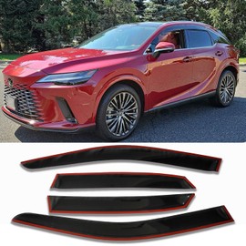 Side Car Window Visor Vent Deflectors Rain Guards Compatible with Lexus RX 350 350h 500h 2023 2024 2025, Vent Deflector Window Rain Guard Sun Shade Visors, Car Accessories 4PCS-Smoke