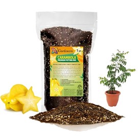 GARDENERA Premium Carambola Potting Soil Mix - Perfect Balance of Nutrients, Drainage, and Aeration for Thriving Starfruit Trees - 1 Quart