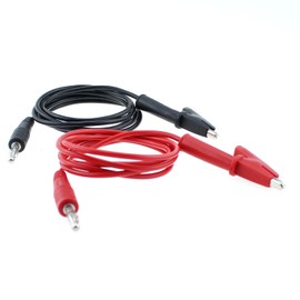 MTQY 2PCS 3 Feet 4MM Banana Plug to Crocodile Clip Test Lead Cable Kit Regulated Power Cable 14AWG Suitable for Multimeter and Oscilloscope and Clamp Meter