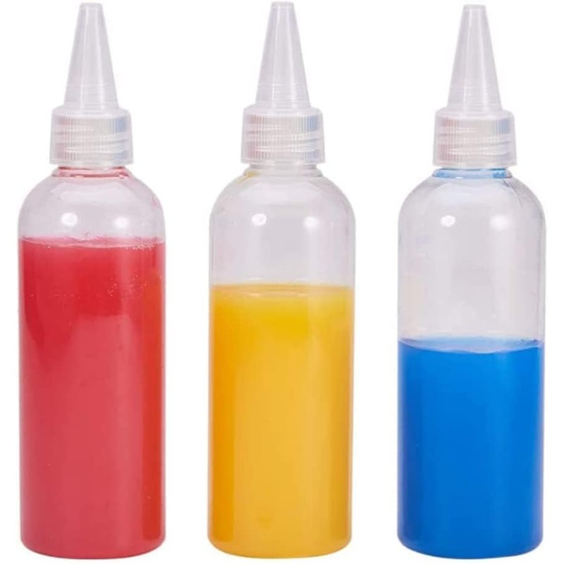 8 Pcs Small Squeeze Bottles 50ml Tip Applicator Bottle Plastic