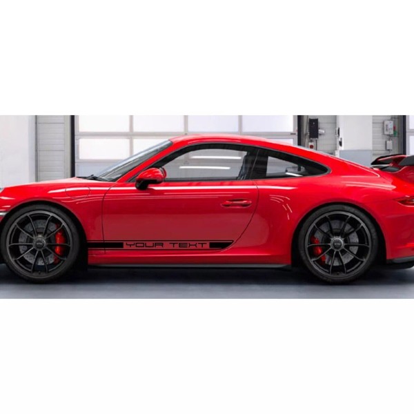 Custom Side Stripe Decals Set For 911 2012-2019 991 991.2