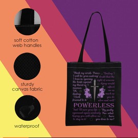 Powerless Book Inspired Gift Special Edition Book Gift Powerless Tote Bag Powerless Lovers Gift For Book Nerds (POWER Black Tote CA)