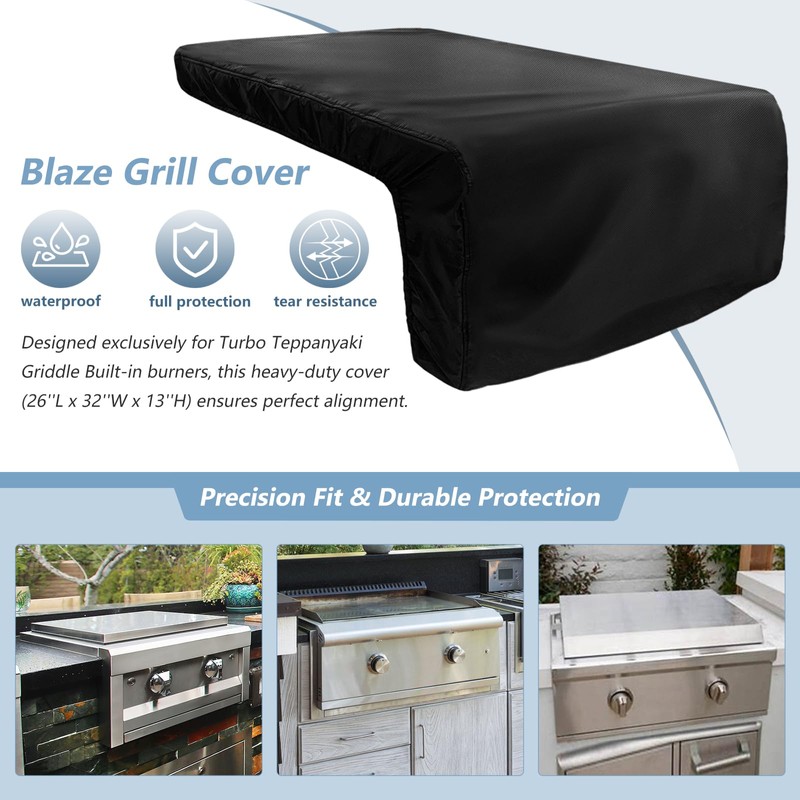 Cover for Turbo Teppanyaki Griddle Built-in,Heavy Duty 600D Waterproof Outdoor