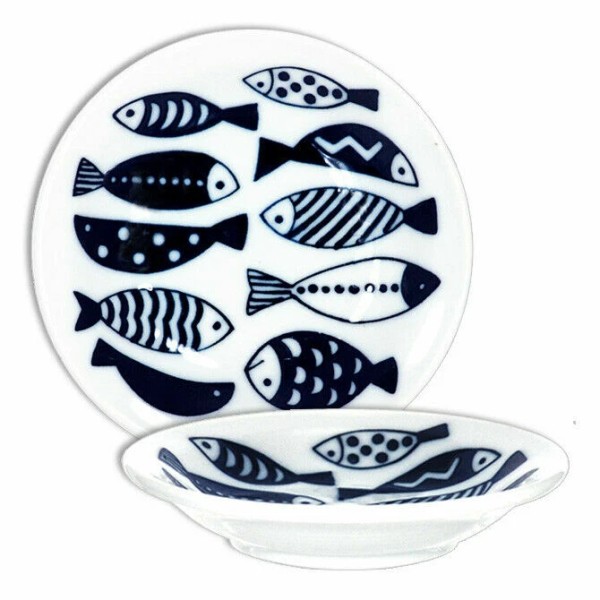 Made in Japan 2 PCS. Japanese 4"D Porcelain Wasabi Soy