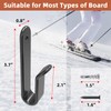 IRENPORU 2 Pack Horizontal Snowboard Wall Mount Clips Snowboard Rack