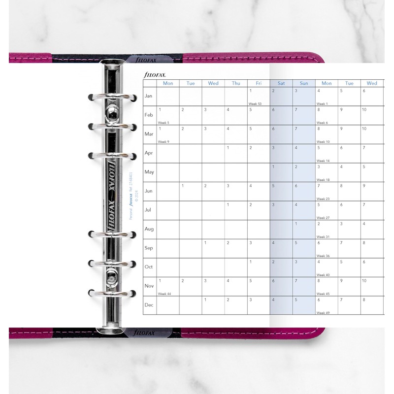 Filofax Personal Horizontal Year Planner 2027
