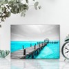 Black and White Coastal Wall Decor Teal Ocean Bathroom Wall
