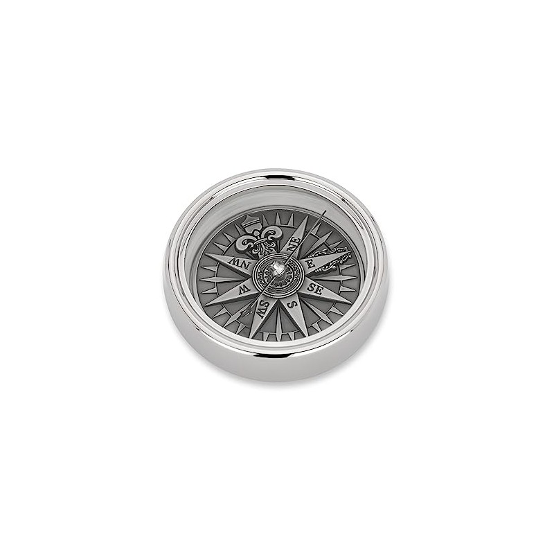 NKlaus 14617 5.5 cm Compass 3D Chrome-Plated Direction Indicator