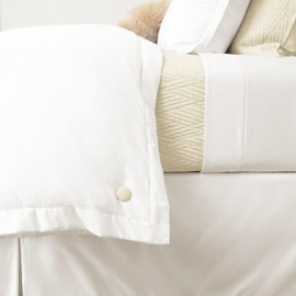 Primpins Duvet Clips - Classic Linen - 20 Colors Available - Double Sided Pin Fasteners - Prevents Comforter from Shifting in Cover (Set of 4, Ivory)