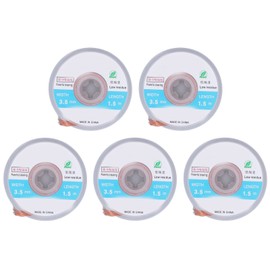 5Pcs Solder Wick Braid Copper 1.5m Length 3.5mm Width Set Kit for Soldering Desoldering