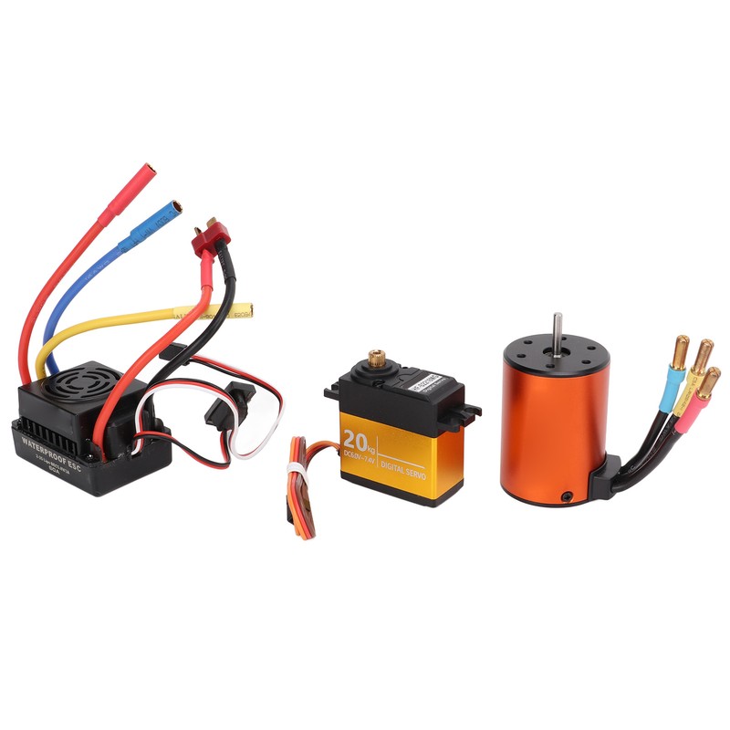 3650 3900KV Brushless Motor 60A ESC 20kg Steering Gear Set