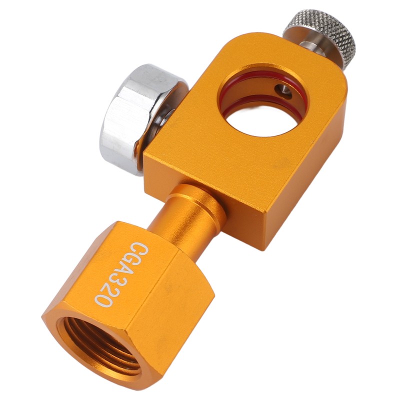 CGA320 CO2 Refilling Adapter with Pressure Gauge Soda Refill Quick
