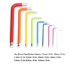 9Pcs Hex Wrench Ball End Colourful Long Arm Metal Key