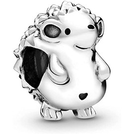 Beads R Us ® - Nino the Hedgehog Charm Bead in Sterling Silver S925, Compatible with all European style Charm Bracelets, Anklets and Necklaces.