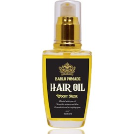 BABLO POMADE Men's Hair Oil No-Rinse Treatment Styling Set, Hair Balm, Musk