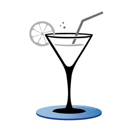 Cazador-del-sol ® - The Original | James | Pack of 2 | Glass Coasters Blue | Diameter 10 cm