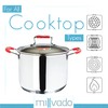 Millvado Stock Pot, 8.4 Quart Stainless Steel, Large StockPot With