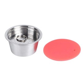 Reusable Coffee Filters Holder, Coffee Capsules Cup, Stainless Steel K Cup Reusable Coffee Pfilters Ods Refillable Coffee Capsule Cup Compatible with Dolce Gusto Coffee Maker(red)