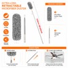 Extendable Microfiber Duster for High Cleaning – 60.63-Inch Bendable Washable