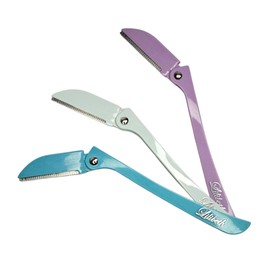 Lilibeth Brow Shaper - Dermaplaning Blades for Face - Face Shaver for Women - Dermaplaning Tool for Women - Pack of 3 Derma Blades (Aqua, Lavender, Mint)