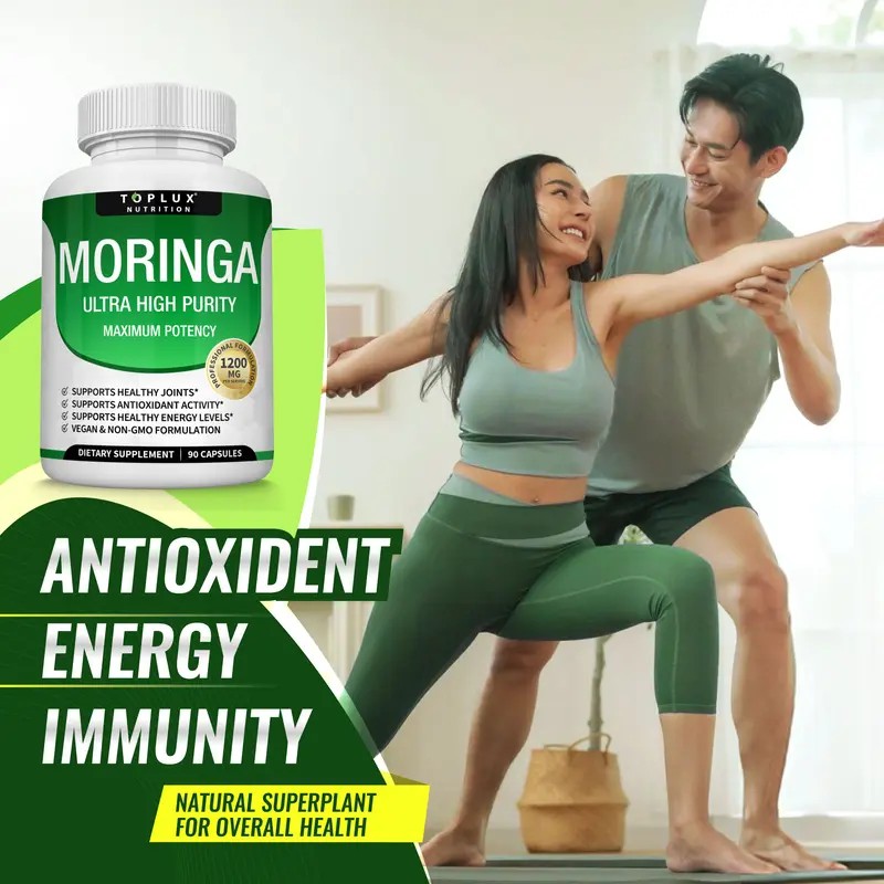 Moringa Capsules 1200mg – Pure Moringa Powder for Immune &