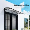 VIVOHOME Polycarbonate Window Door Awning Canopy Transparent with Black Bracket