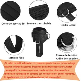 Lumbor37 Correas para Levantamiento de Pesas, Correas de Tobillo, Grilletes para Tobilleras 2 Piezas, Correas Acolchonadas, Muñequeras Acolchadas para Gym Mujer, Hombres, Culturismo, Xfit, Entrenamiento de Fuerza