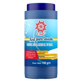 Blanqueador Azul Ultramar El Timón para Lavado Ropa Blanca Sin Cloro 150 g