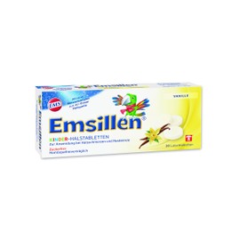 Emsillen Kinder Halstabletten mit Natürlichem Emser Salz/Bei Halsschmerzen und Hustenreiz / 20 Stück