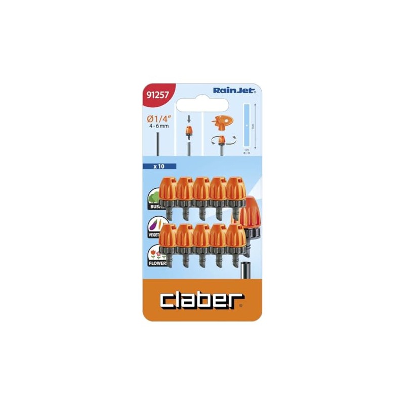 Claber Micro-sprinkler Strip, Pack of 10 (912570000)
