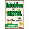 Generisch Tin Sign 20 x 30 cm Insects Hotel Meadow