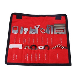 Radio Removal Tool, 38 Pieces, Car Radio Sterieo Removal Tool, Install the Tool Key Kit, Universal Fit for Most Cars (Red) Car Radio Tool, Car Radio Tool Removal