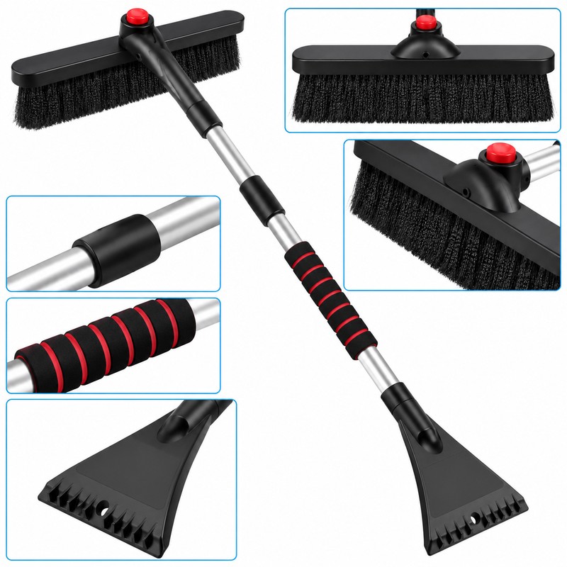 Extendable Snow Brush and Ice Scraper for Cars – 2-in-1