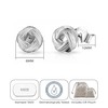 Philip Jones Sterling Silver Mum Quote Knot Earrings