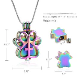 memorial jewelry Urn Necklace for Ashes Pendant 316L Stainless Steel Cremation Necklace, Crystal
