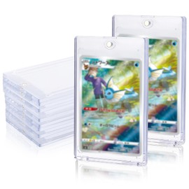 Sprifityy Pack of 12 35pt Magnetic Card Holder, UV Card Sleeves, Trading Cards, Card Sleeves Saver Films, UV Protection Transparent Card Frame, Card Holder for Magic, Sports, Baseball