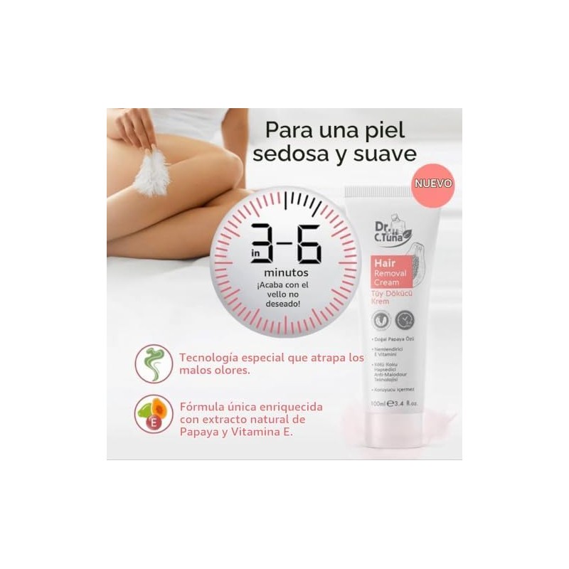 Farmasi DR.C.TUNA CREMA DE ELIMINACIÓN DEL CABELLO 3.4 fl oz-