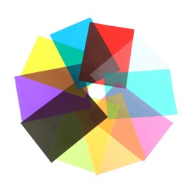 DOITOOL 10pcs Blackout Sheets PVC Film Sis Gel Gels for Dyslexia Overlay Light Filters for Reading Computer Screen Photo Party Video