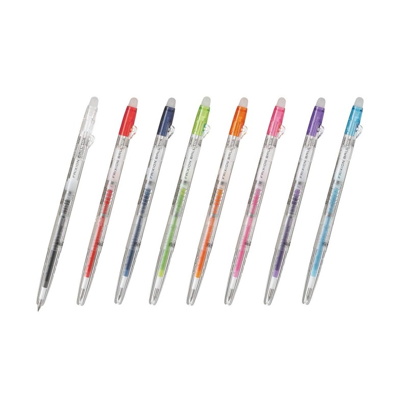 Pilot FriXion Ball 4 Erasable Multi-Color Ballpoint Pen, Transparent Body
