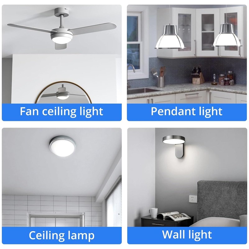 Luz LED para Ventilador de Techo, 3,93 Pulgadas, 18 W,