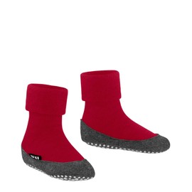 FALKE Unisex Kids Cosyshoe K HP Wool Grips On Sole 1 Pair Grip socks, Pink (Red Pepper 8074), 4.5-5.5